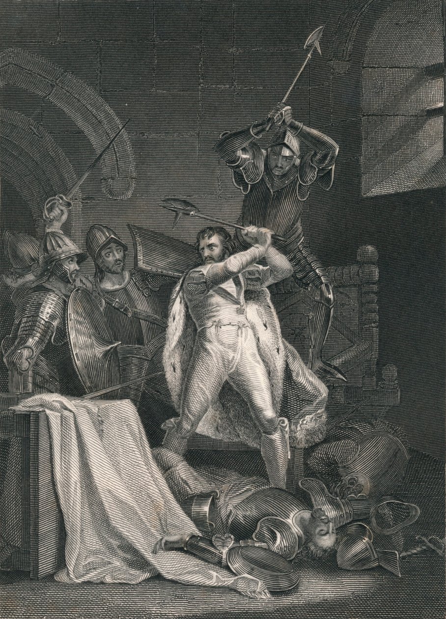 Morte de Richard II., 1400, meados do século XIX. de J. Rogers