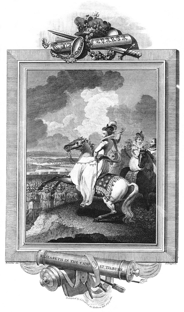 Elizabeth no campo de Tilbury, 1811 de J. Rogers