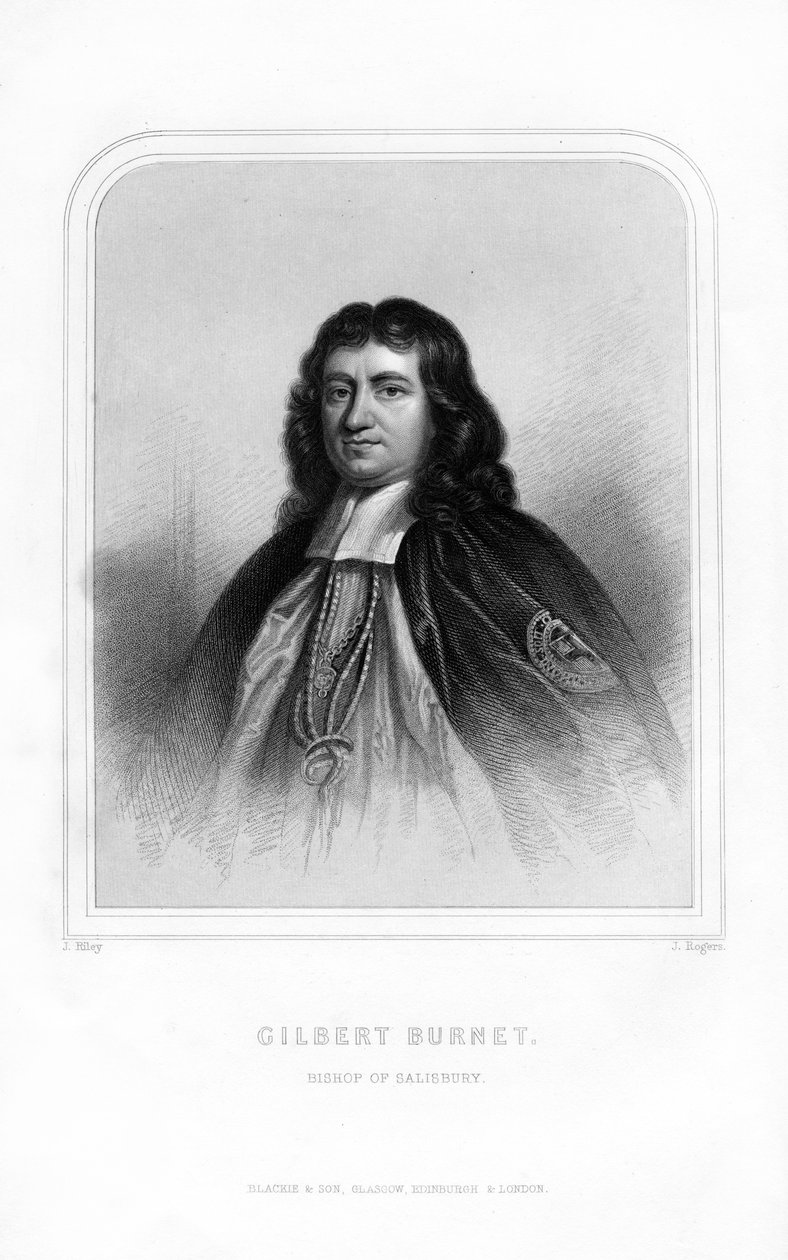 Gilbert Burnet, teólogo e historiador escocês, 1870 de J. Rogers