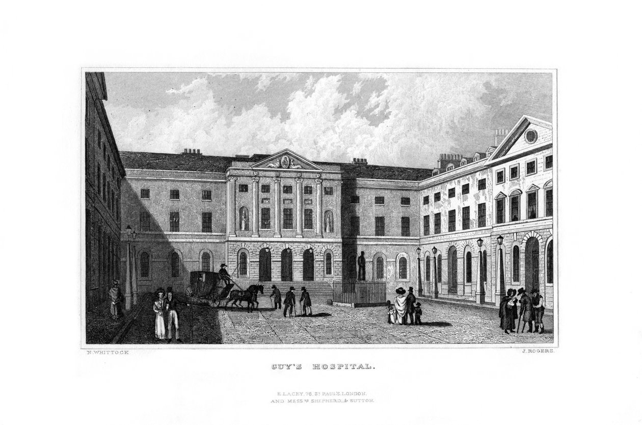Hospital dos Caras, Southwark, Londres, 1829. de J. Rogers