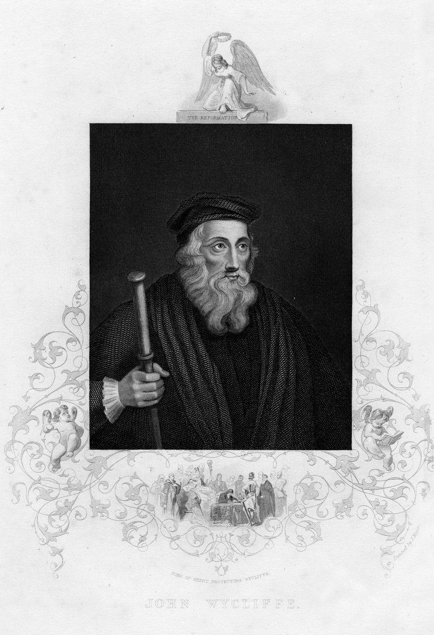 John Wycliffe, teólogo inglês, século XIX de J. Rogers