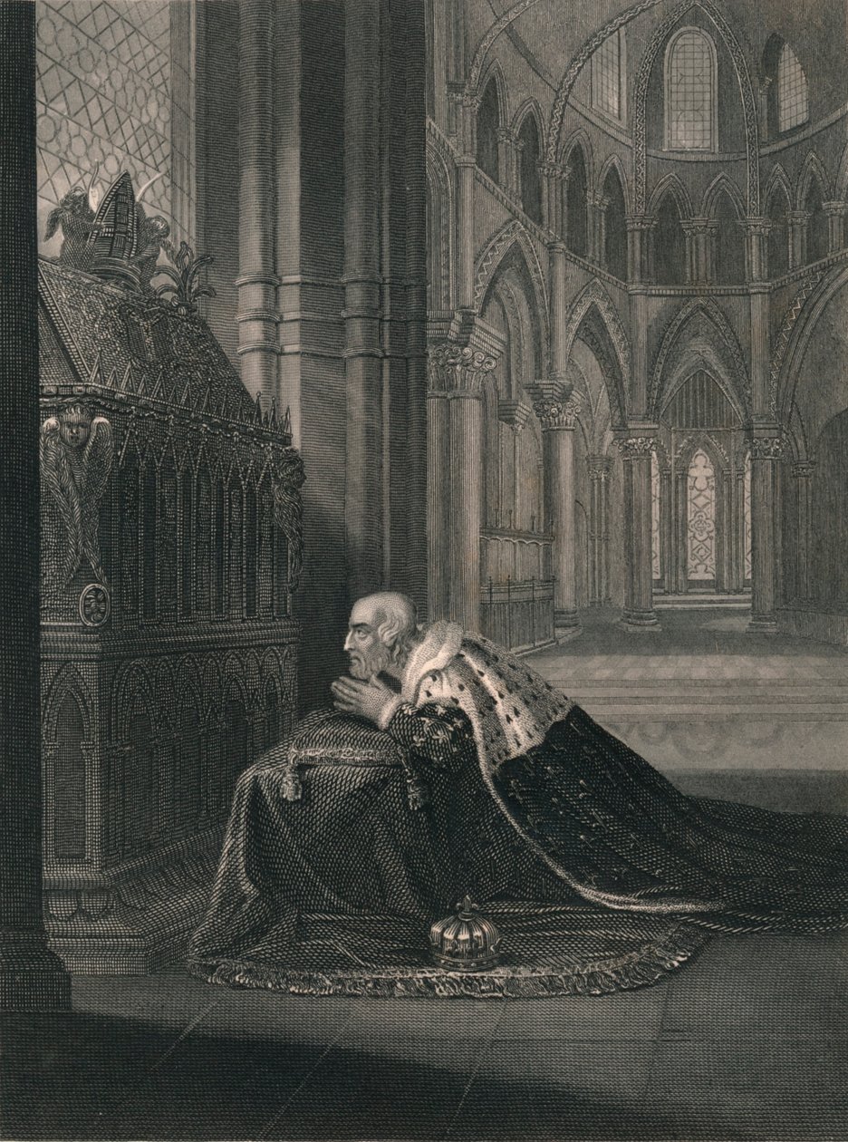 Lewis VII., Rei da França, Antes do Beckets Tomb, meados do século XIX. de J. Rogers