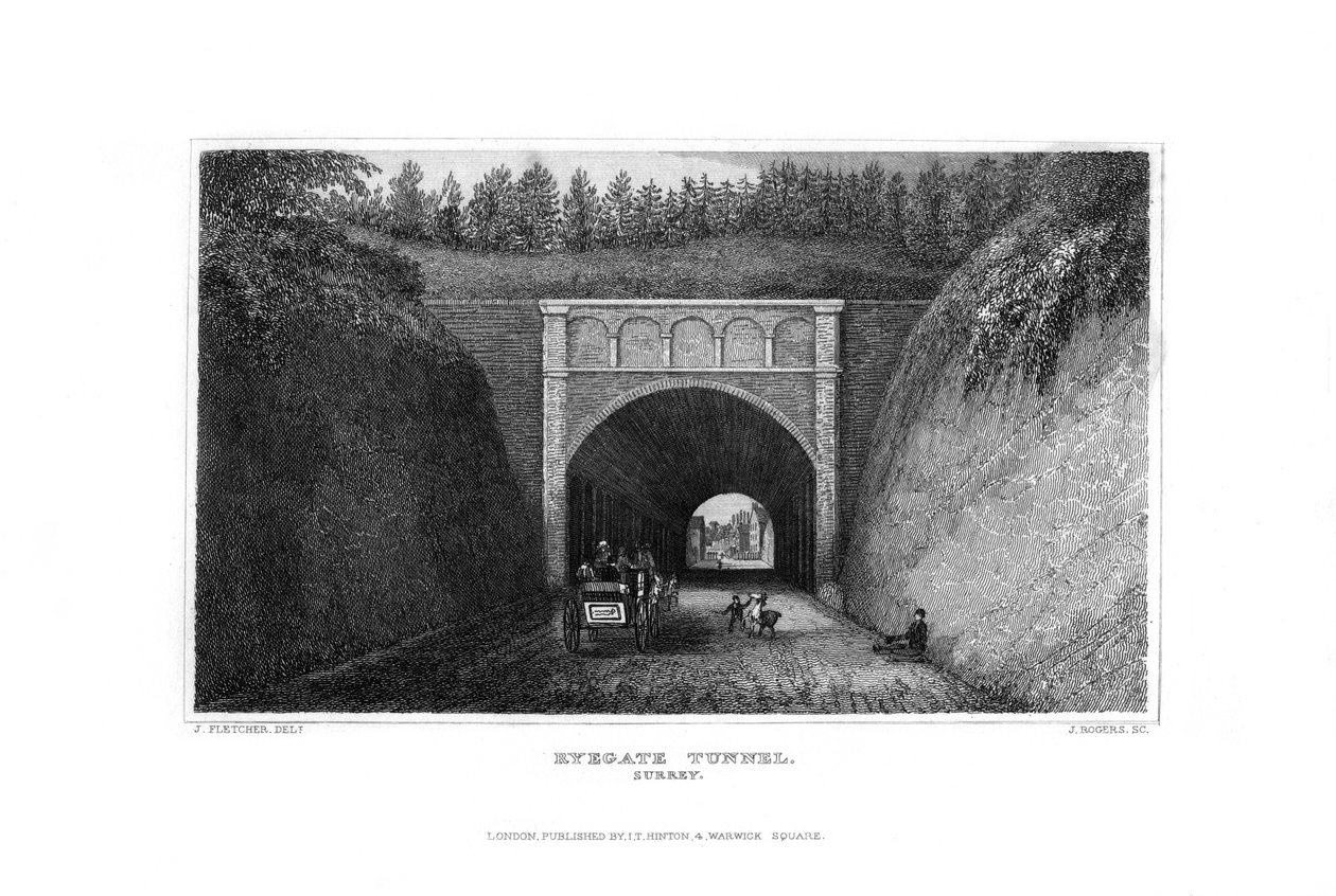 Túnel de Ryegate, Surrey, 1829. de J. Rogers