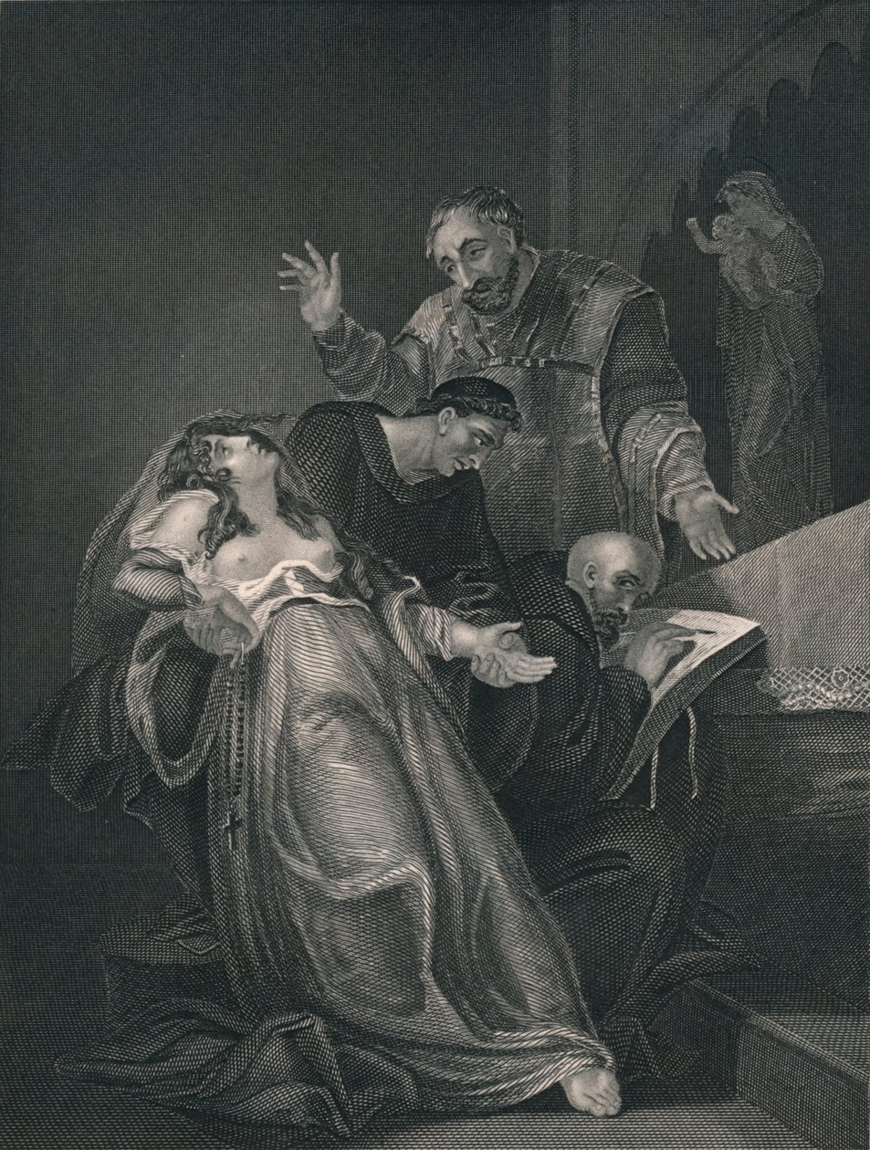 A Imposição da Santa Empregada Doméstica de Kent, século XVI, 1796, meados do século XIX. de J. Rogers