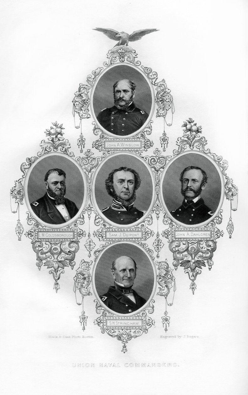Almirantes Winslow da guerra civil da união, Goldsborough, Du Pont, Dahlgren e Stringham, 1862-1867. de J. Rogers