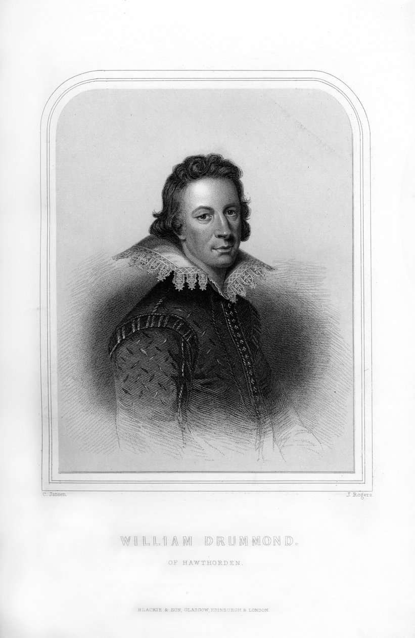 William Drummond, poeta escocês, 1870. de J. Rogers