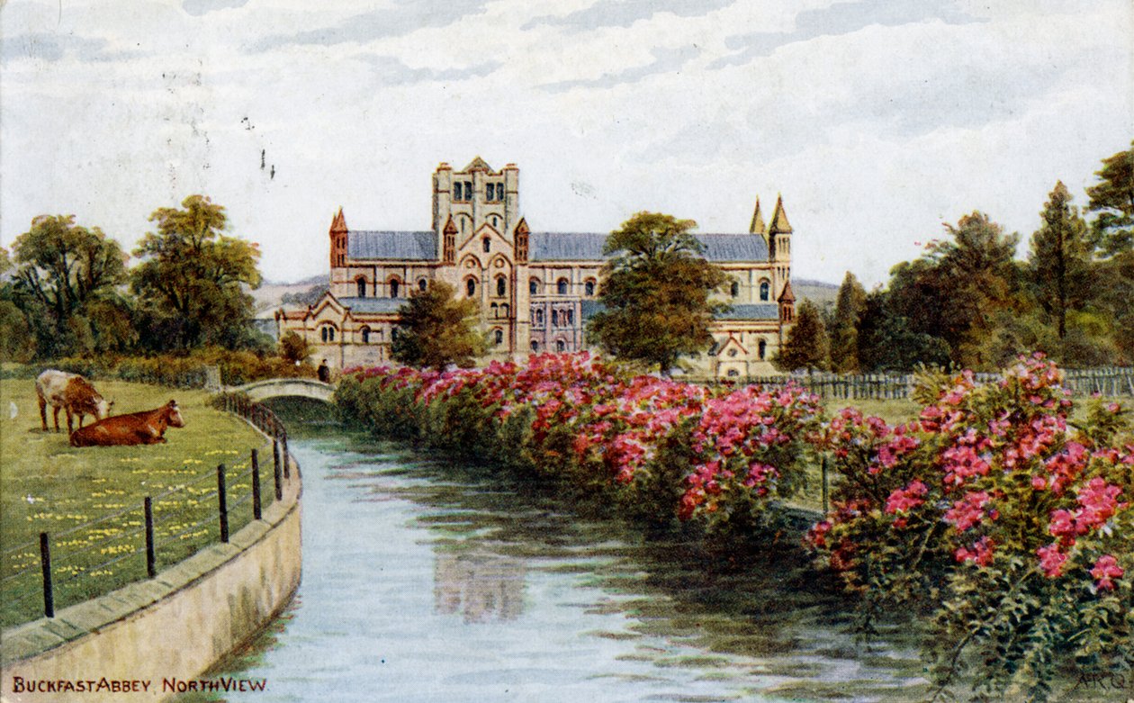 Buckfast Abbey, vista norte, Devon. de J Salmon