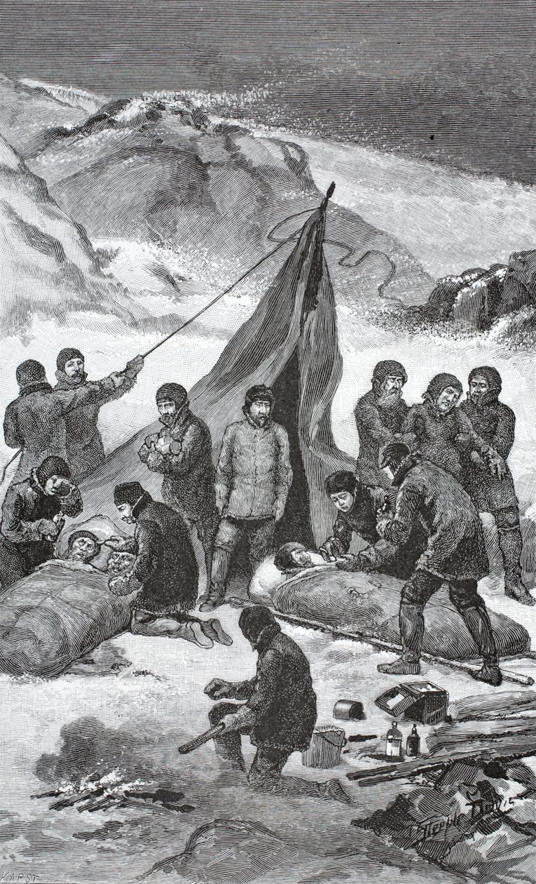 The Rescue, 23 de junho de 1884, pub. Londres 1886 de J. Steeple Davis