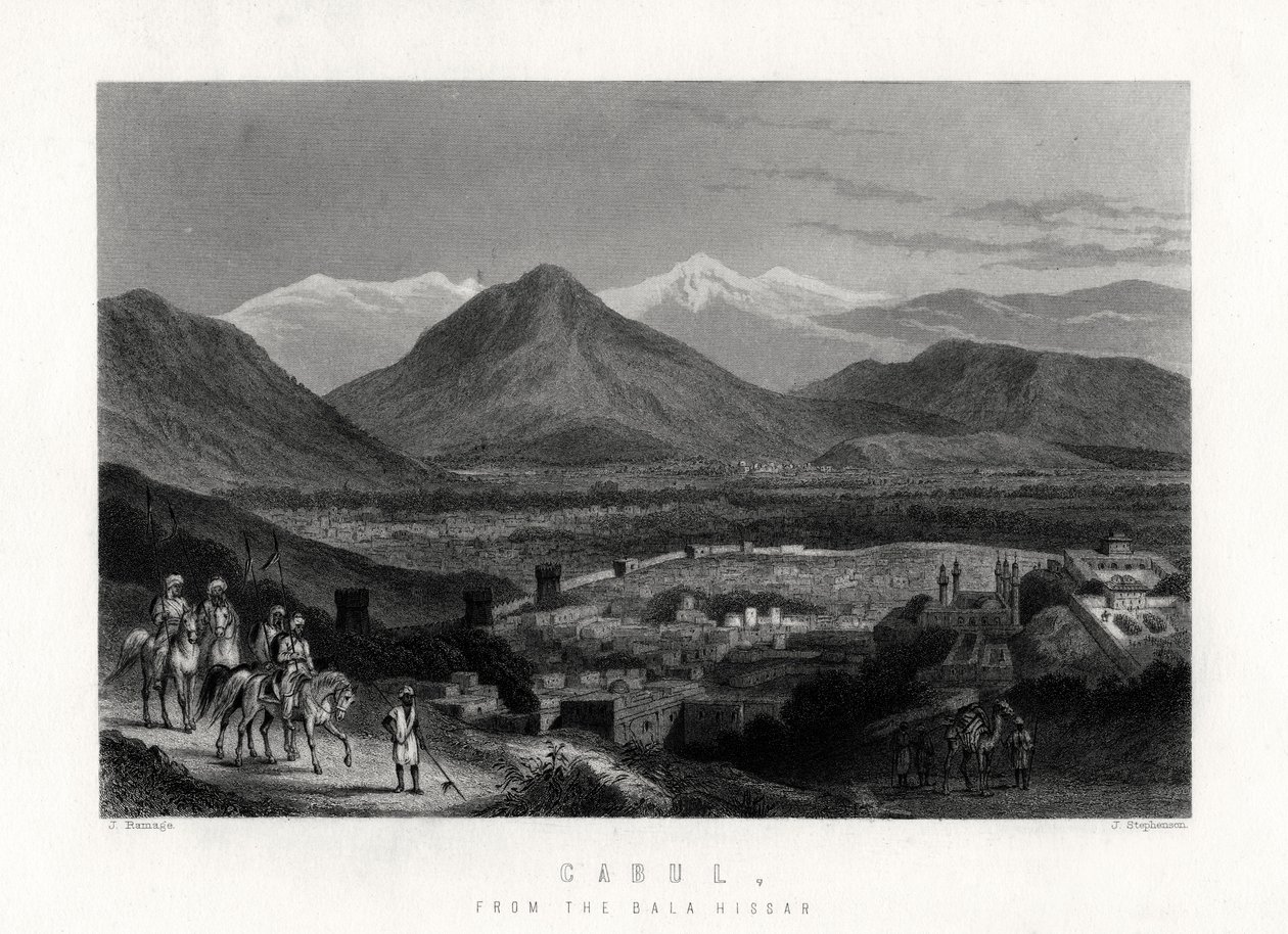 Cabul, do Bala Hissar, 1883 de J. Stephenson