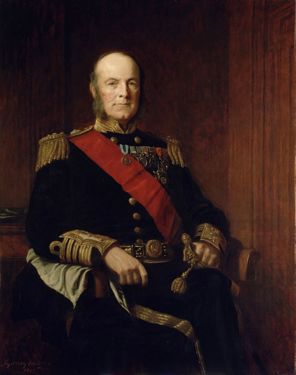 Retrato do Almirante Arthur Hood de J. Sydney Willis Hodges