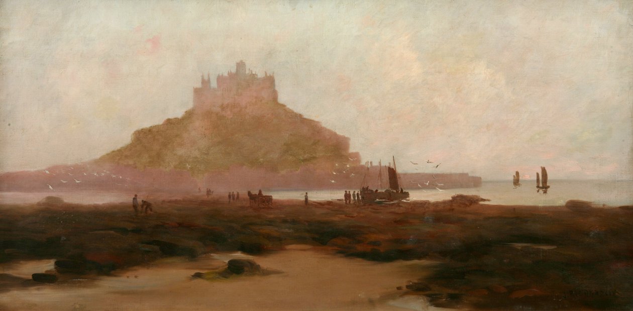 Maré baixa, St Michaels Mount de J. T. Richardson