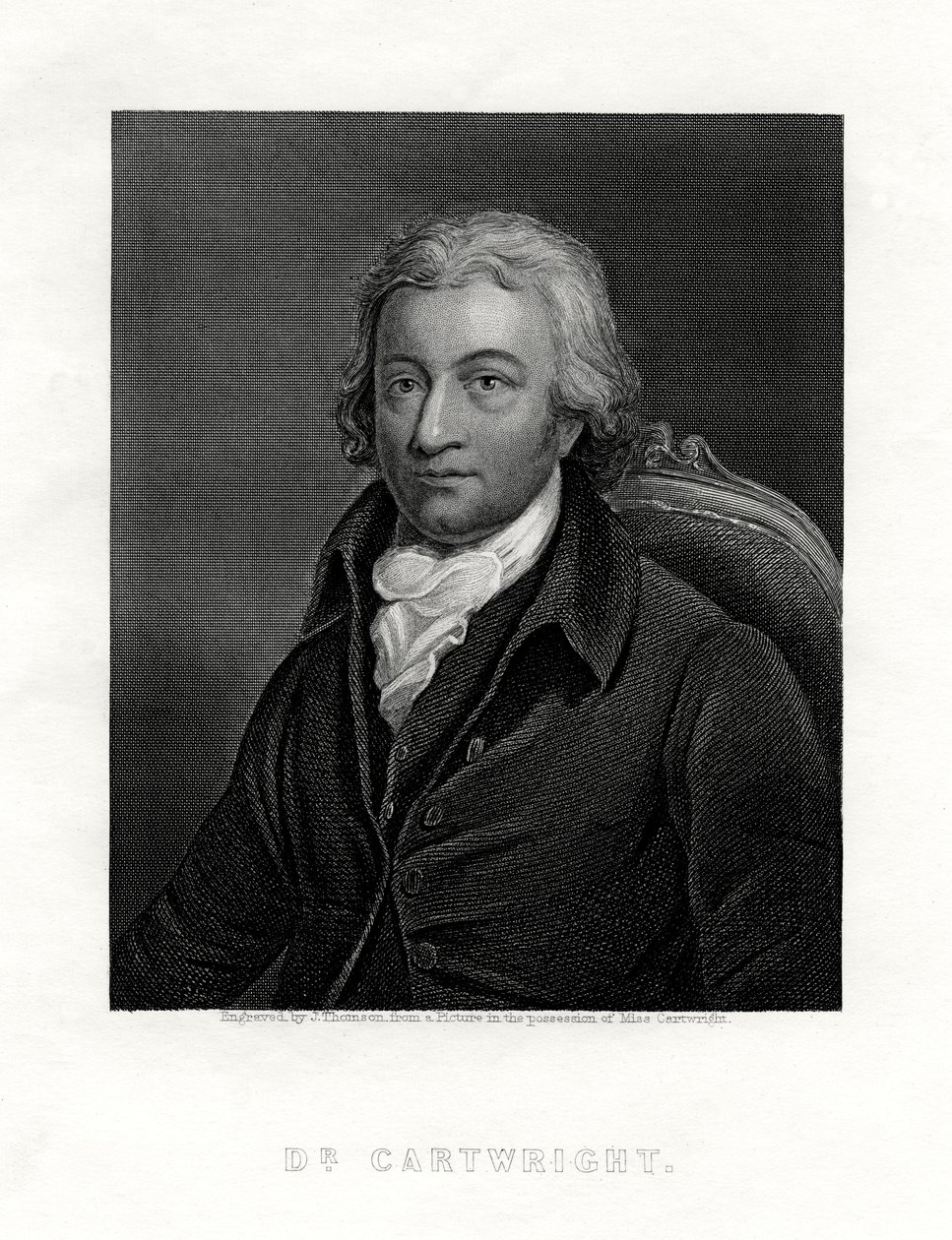 Edmund Cartwright, 1743-1823, clérigo britânico e inventor do tear de poder, de J. Thomson