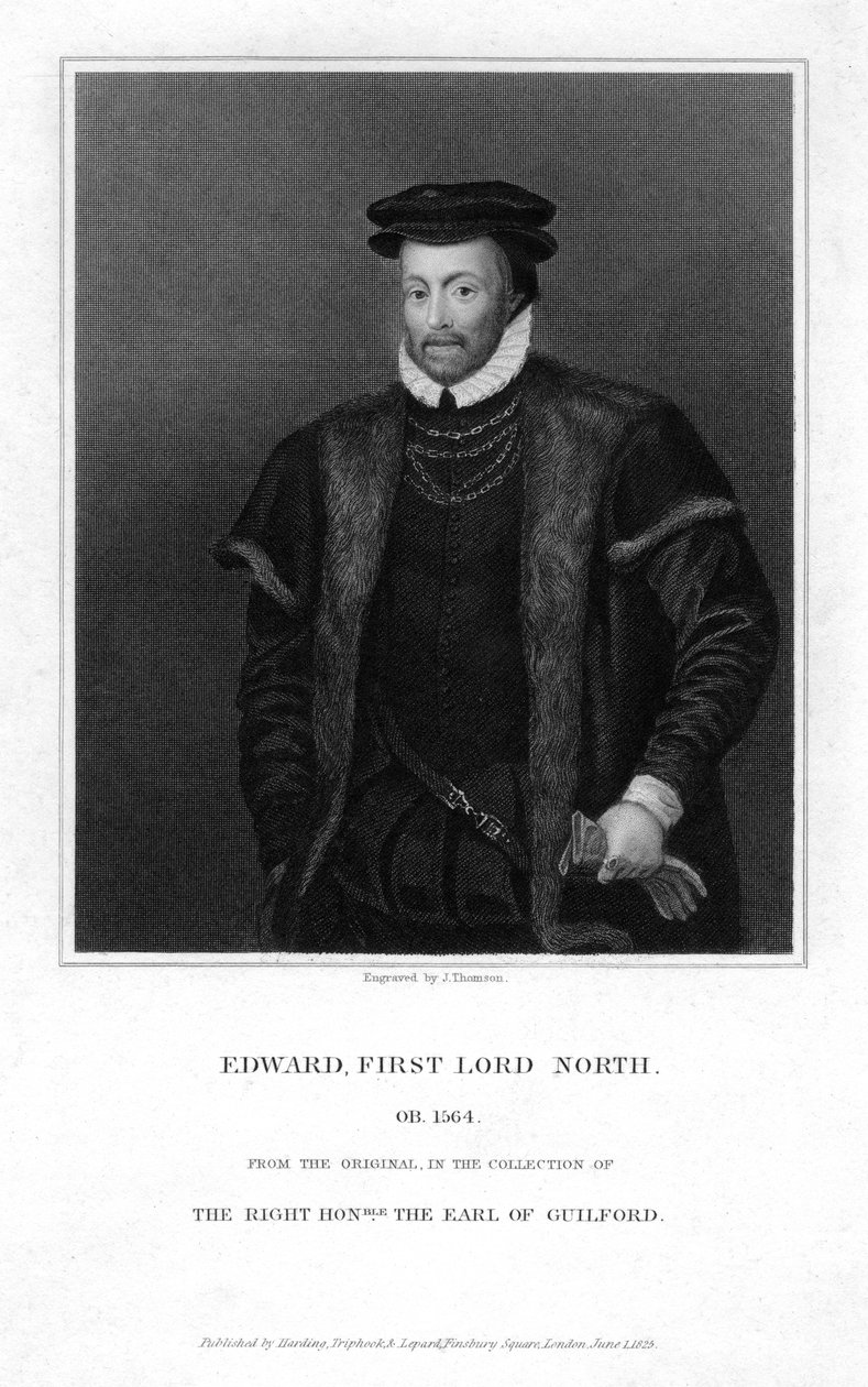 Edward North c1496-1564, 1º Lorde North, 1825. de J. Thomson