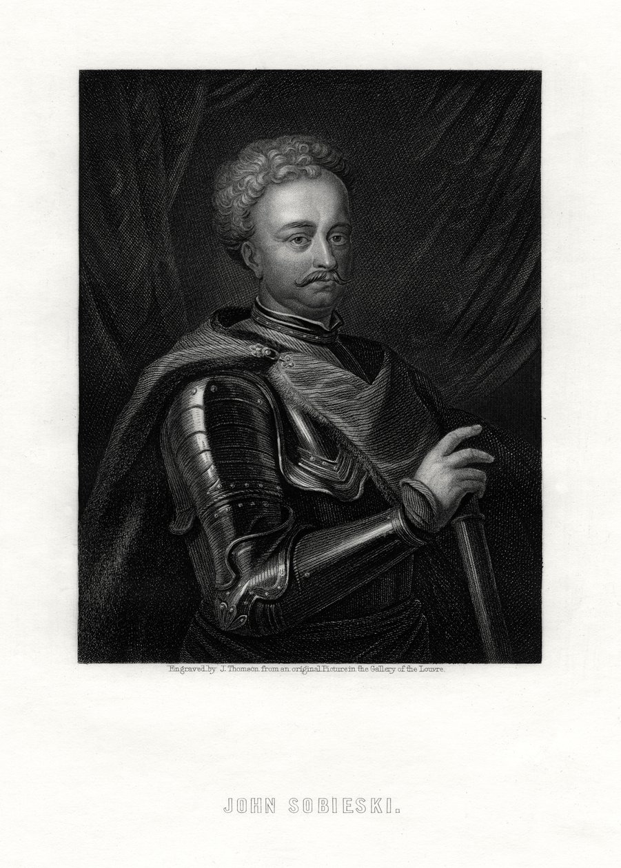 Jan III Sobieski, monarca da Comunidade Polonês-Lituana, século XIX de J. Thomson