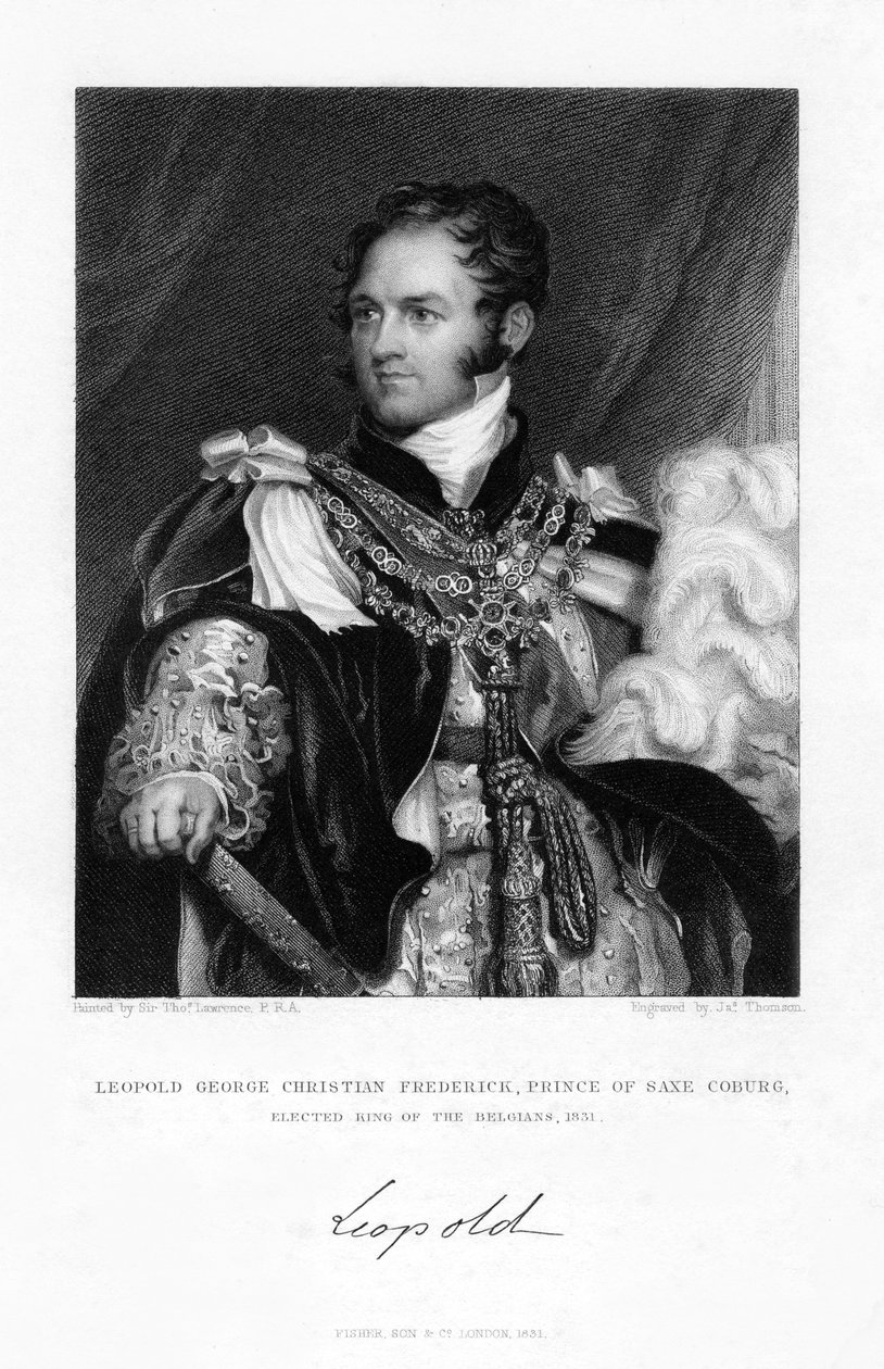 Leopoldo de Saxe-Coburg e Gotha, 1831. de J. Thomson