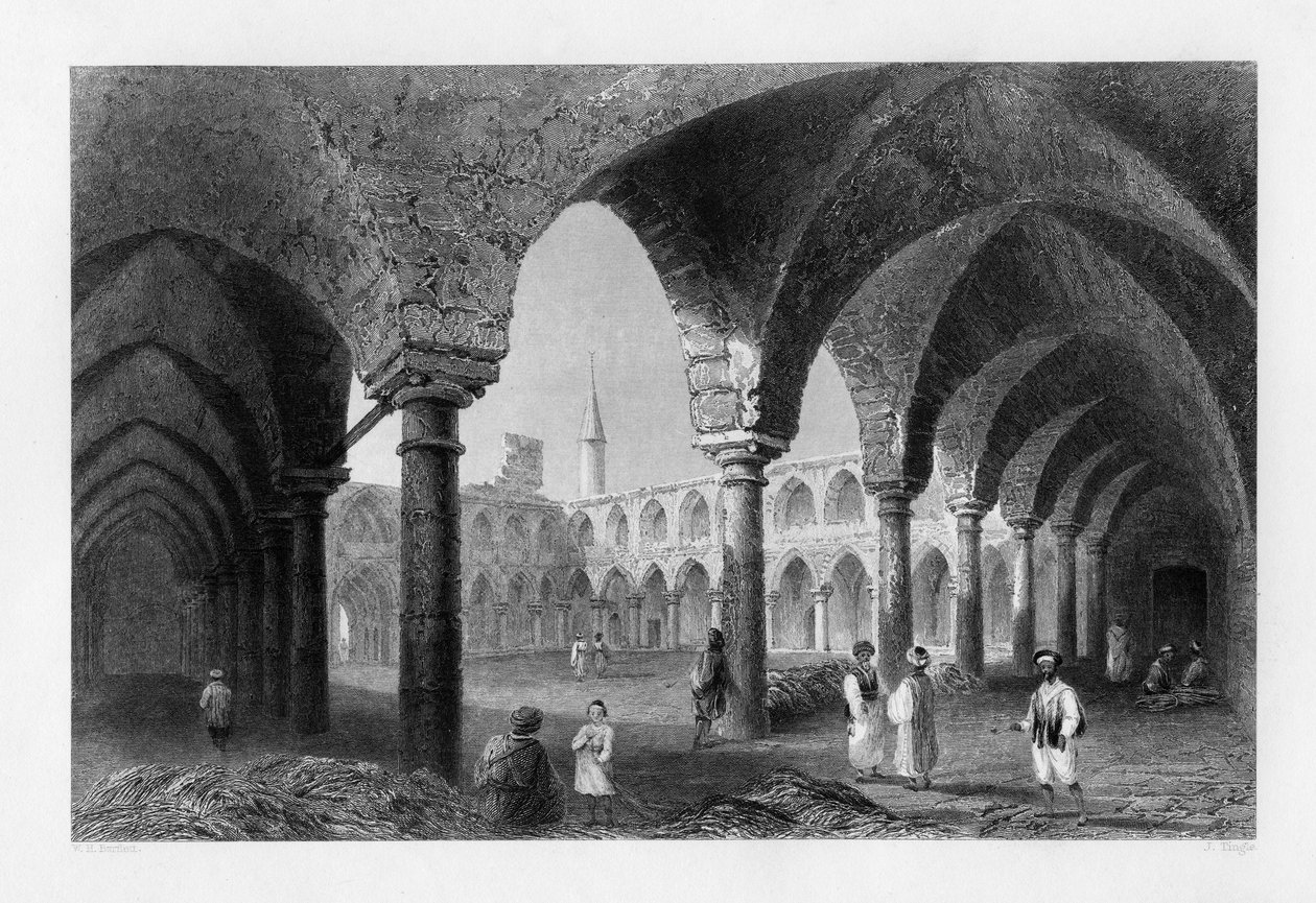 Edifícios antigos em St Jean DAcre Acre, Israel, 1841. de J. Tingle
