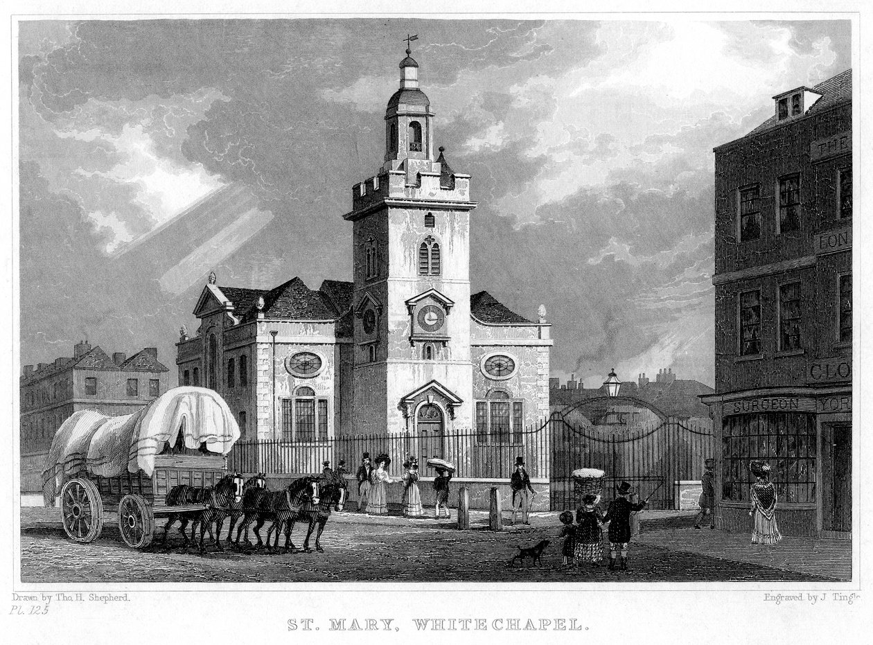 Igreja de Santa Maria, Whitechapel, Londres, 1831. de J. Tingle