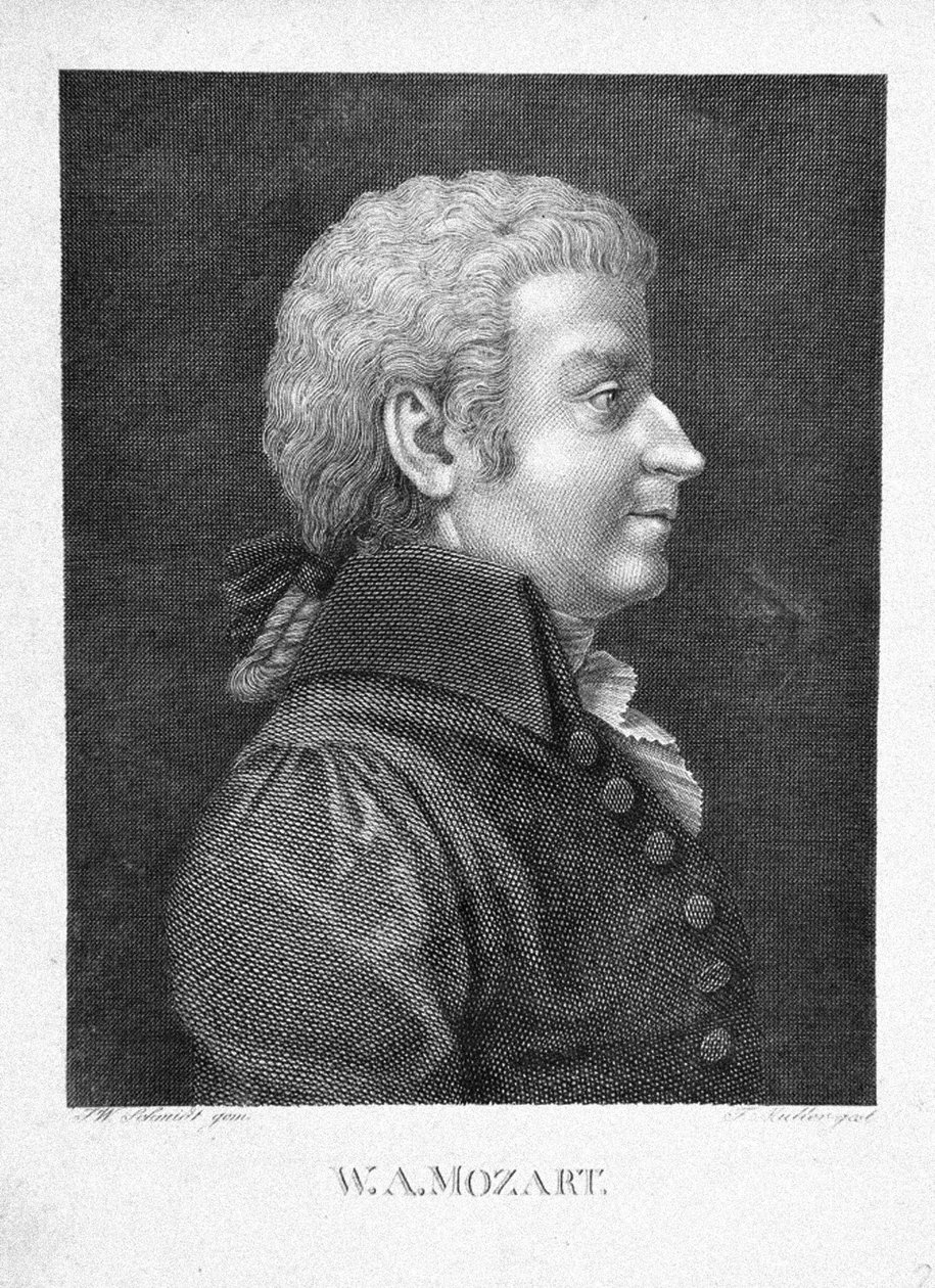 Wolfgang Amadeus Mozart, ca 1825 de J. W. Schmidt