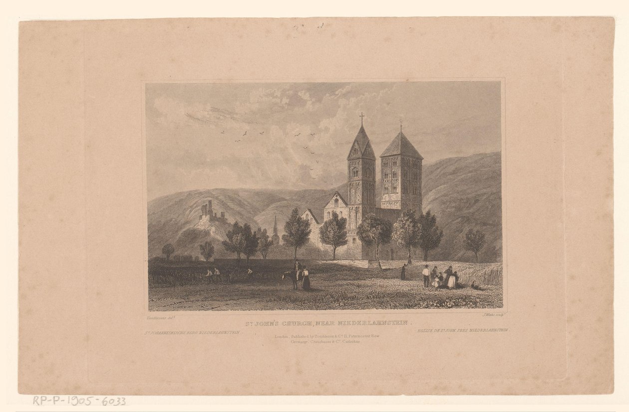 Vista da Johanniskirche, perto de Lahnstein St. John