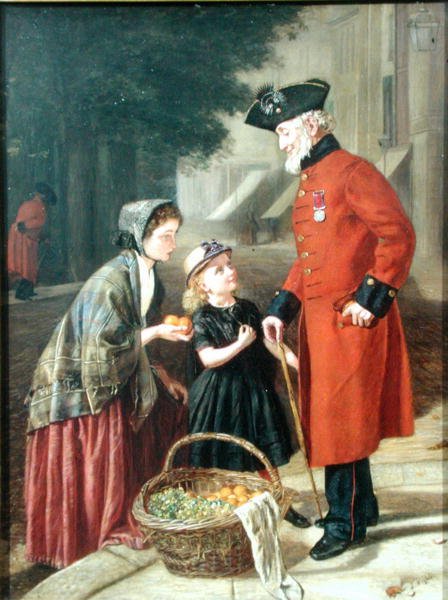 O Chelsea Pensioner (óleo sobre tela) de J. Wighton