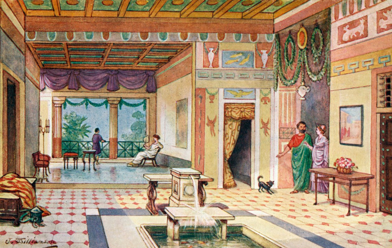 O Império Romano: casa romana (imprimir) de J. Williamson