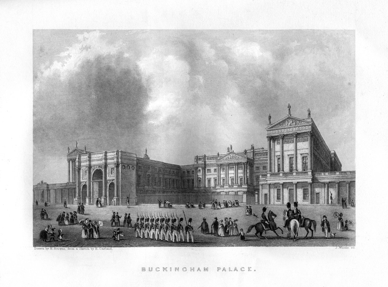 Palácio de Buckingham, Londres, século XIX. de J. Woods