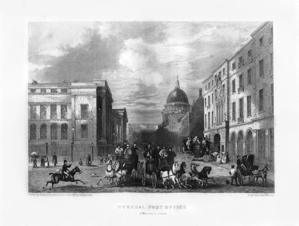 General Post Office, Londres, século XIX. de J. Woods