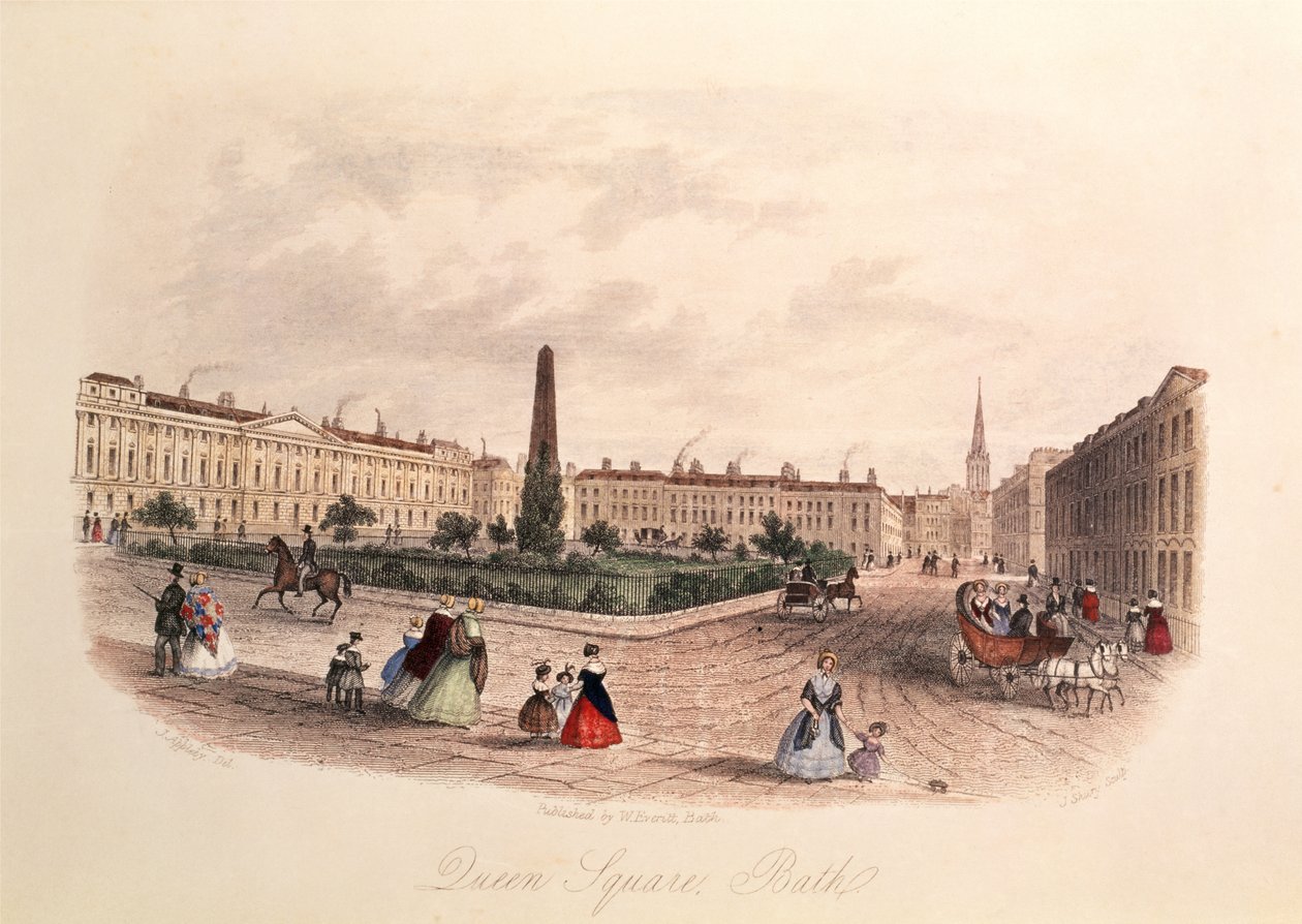 Praça da Rainha, Banheira, gravada por J. Shury, c.1840 de J. after Appleby