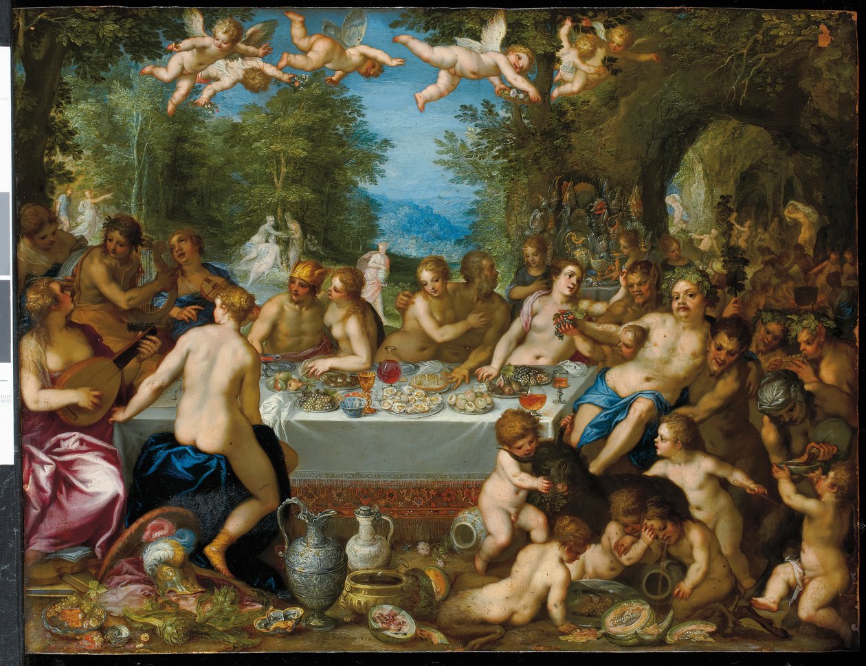 A festa dos deuses: o casamento de Baco e Ariadne de J. and Rottennhammer Hans I Brueghel