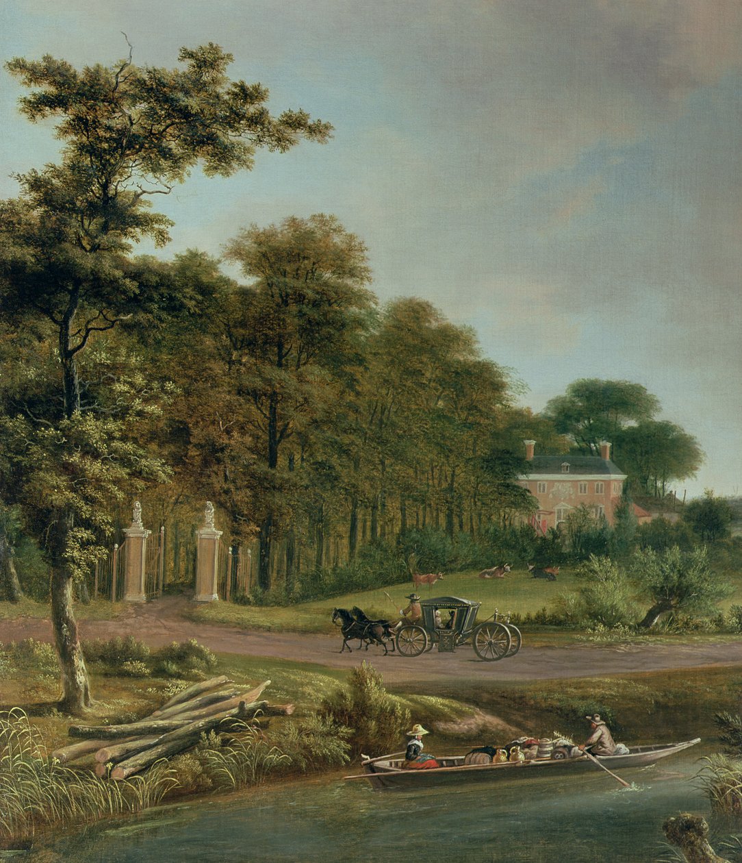 Uma casa de campo de J. and Velde, A.van Hackaert