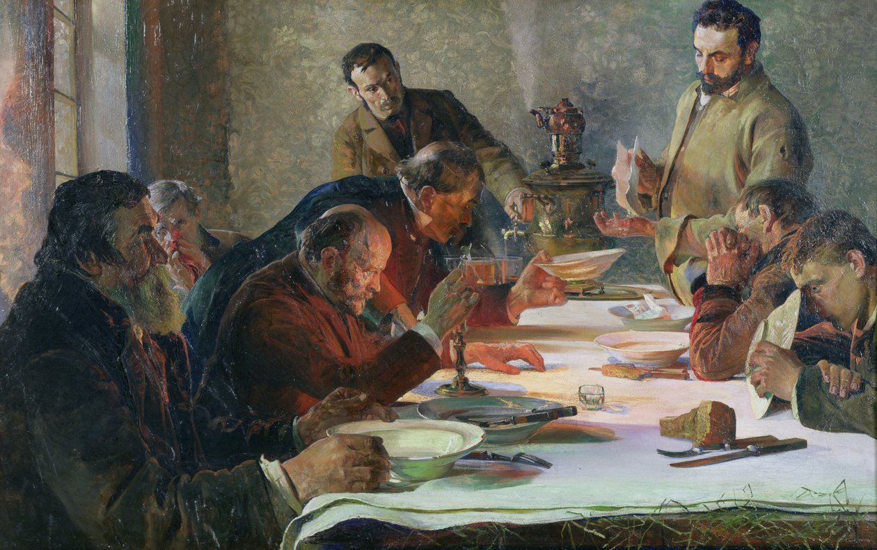 Véspera de Natal na Sibéria, 1892 de Jacek Malczewski