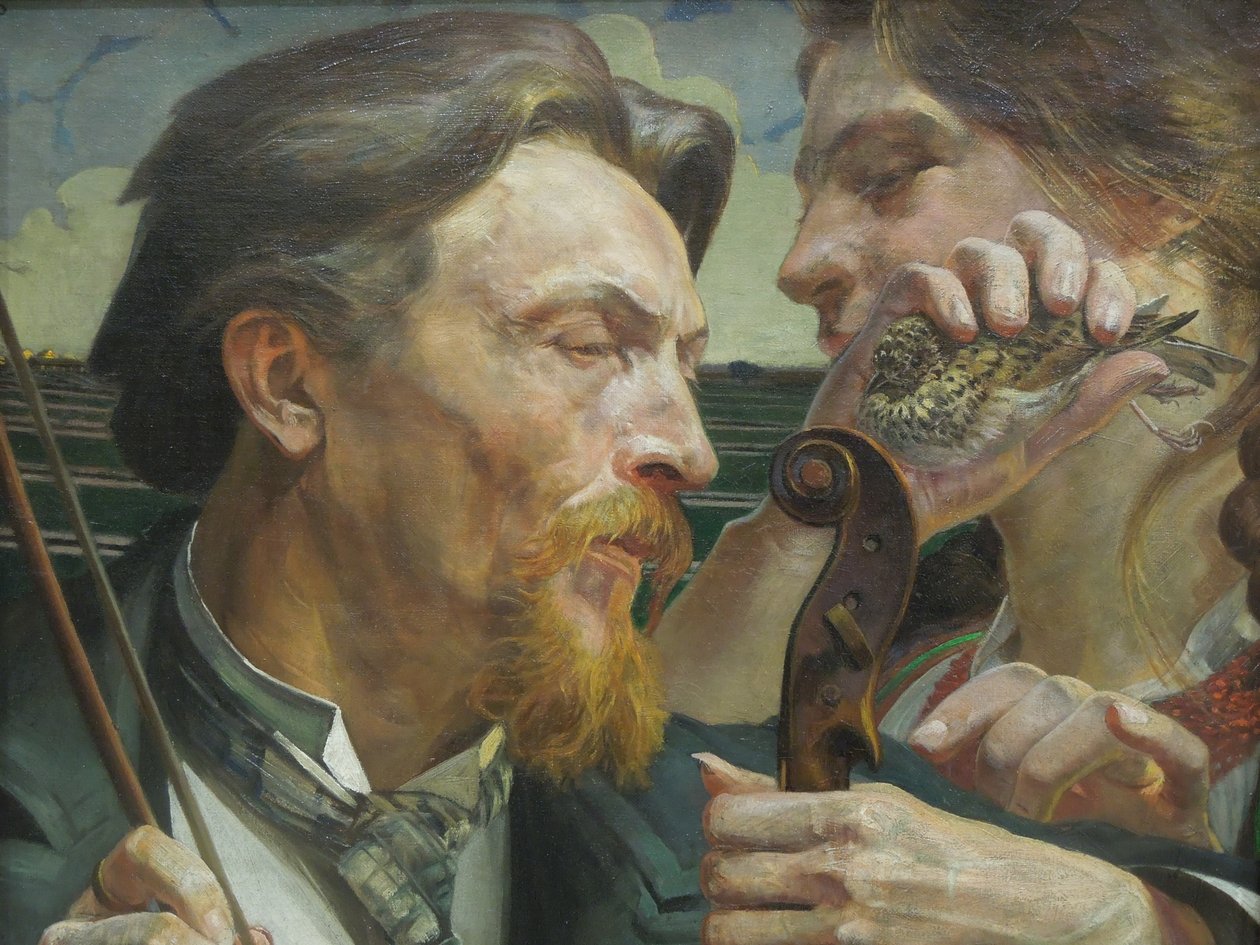 Retrato do pintor Antoni Zembaczyński de Jacek Malczewski