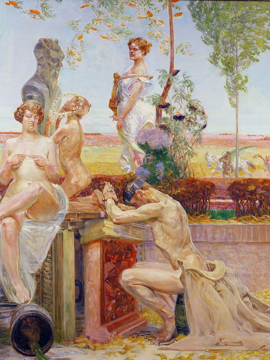 Figuras alegóricas, 1913 de Jacek Malczewski