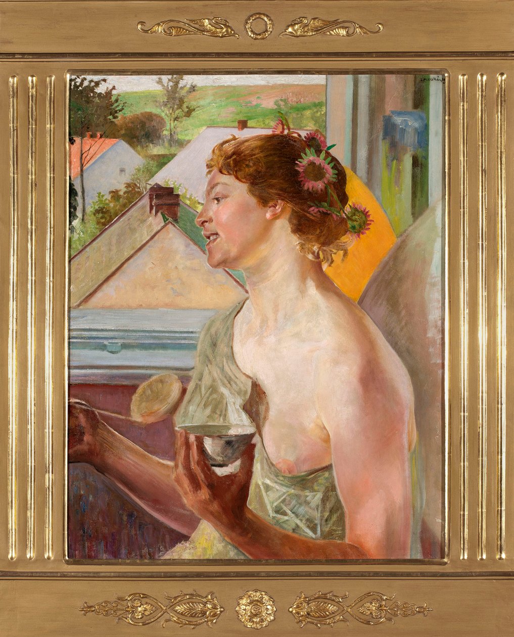 Bolhas de sabão (Mulher com uma tigela) de Jacek Malczewski