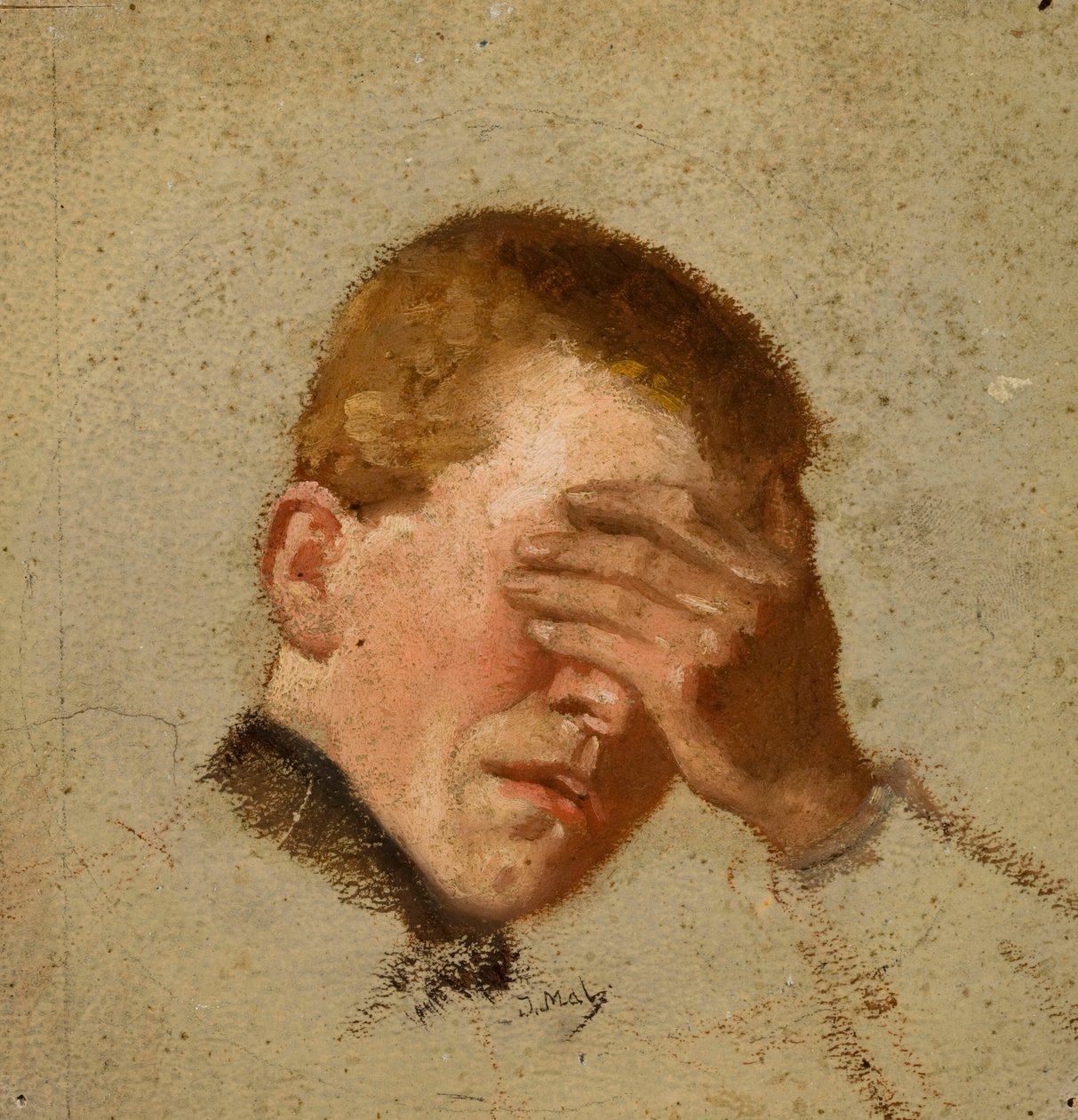 Rapaz a cobrir os olhos de Jacek Malczewski