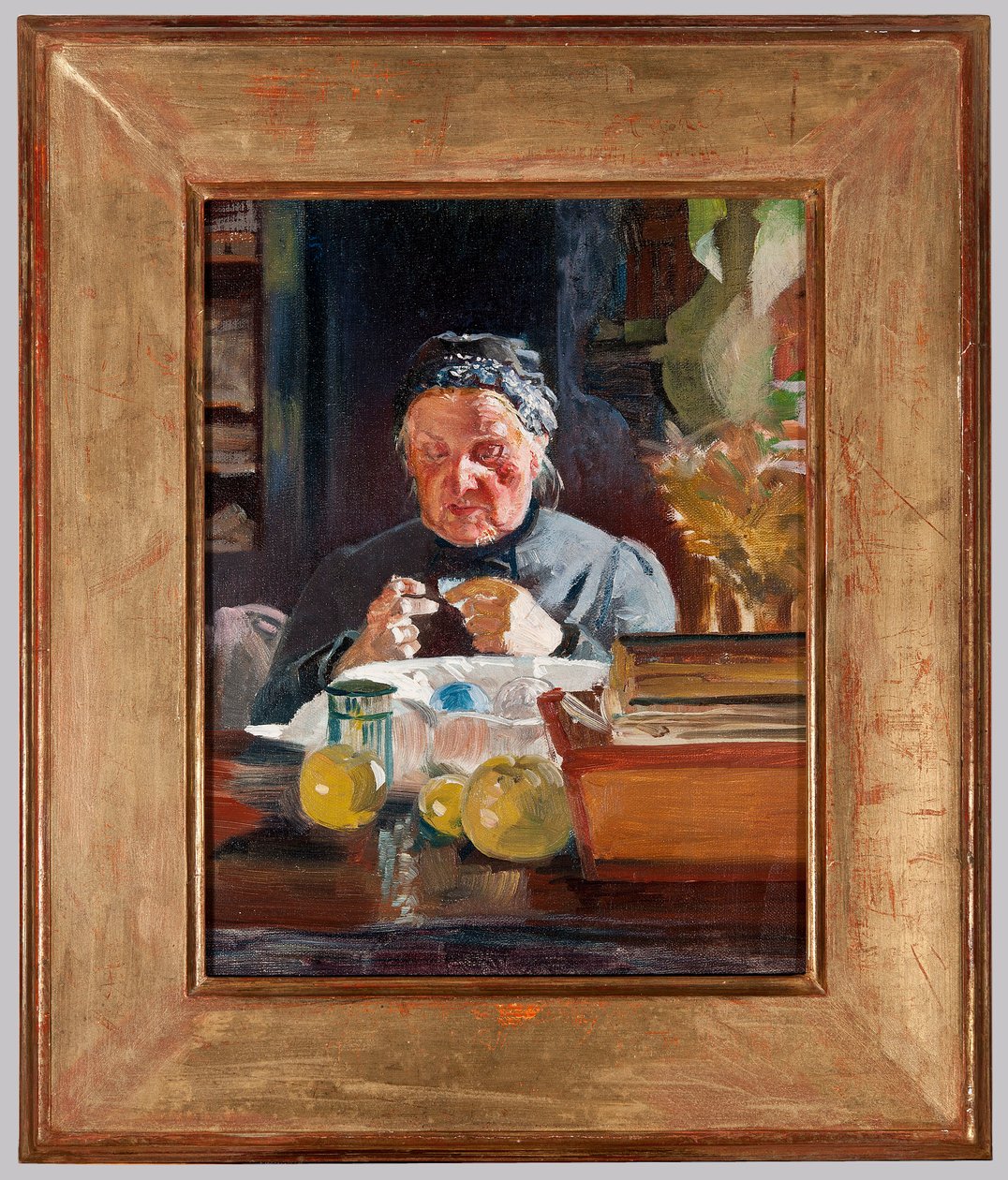 Mulher à mesa, esboço de Jacek Malczewski