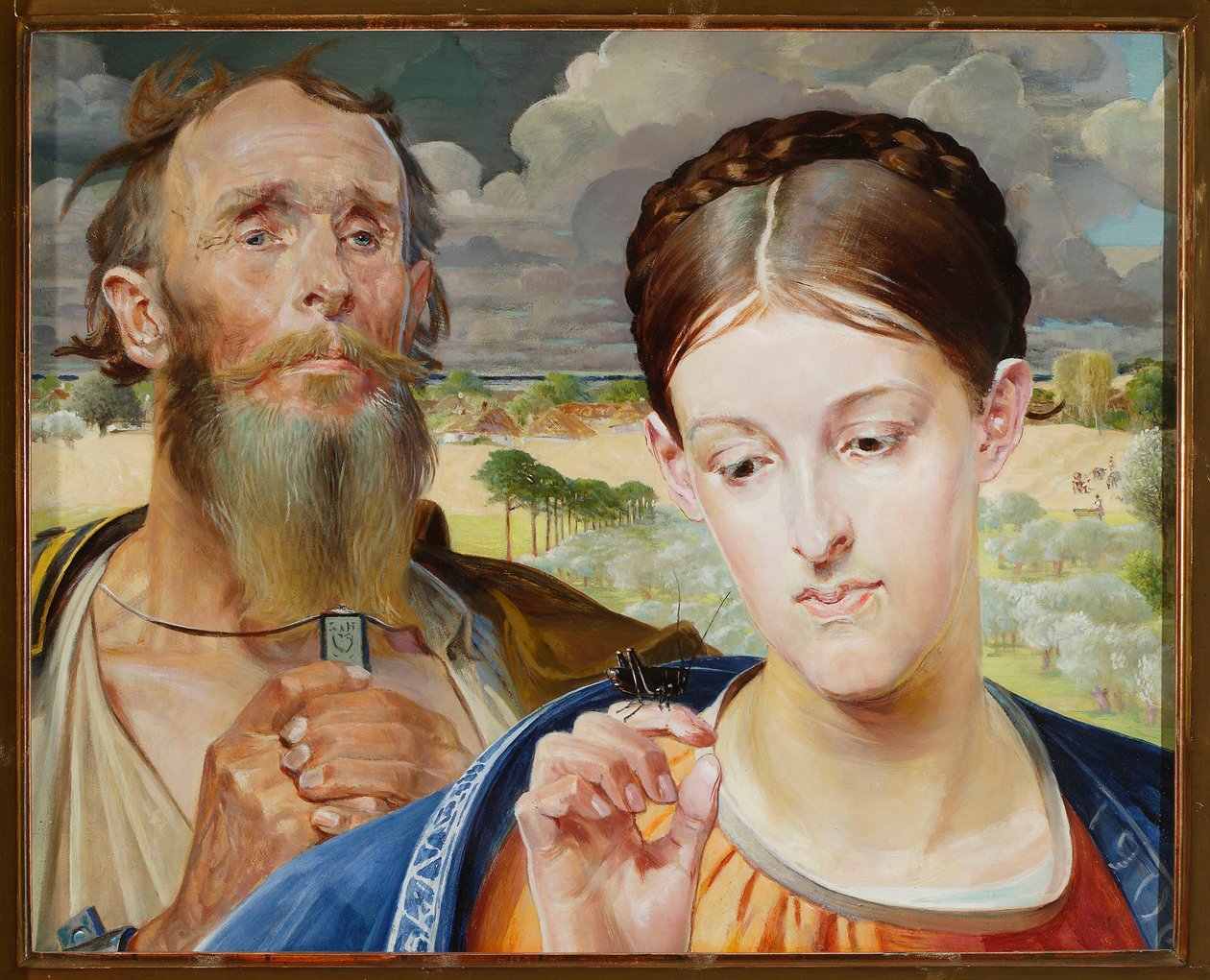 Música - painel esquerdo do tríptico de Jacek Malczewski