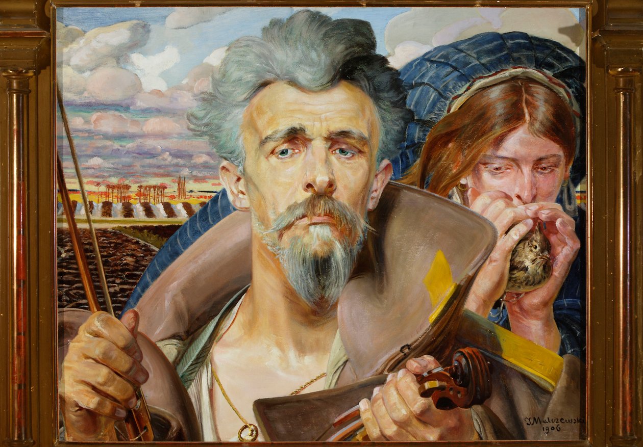 Música - parte central de um tríptico de Jacek Malczewski