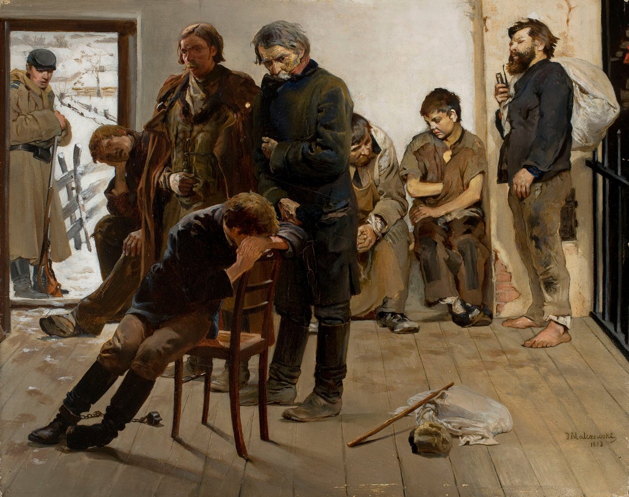 Em transporte para a prisão (Prisioneiros) de Jacek Malczewski