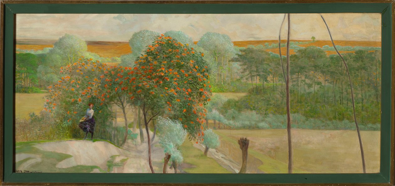 Paisagem com sorveira, parte direita do tríptico «Vai aos riachos» de Jacek Malczewski
