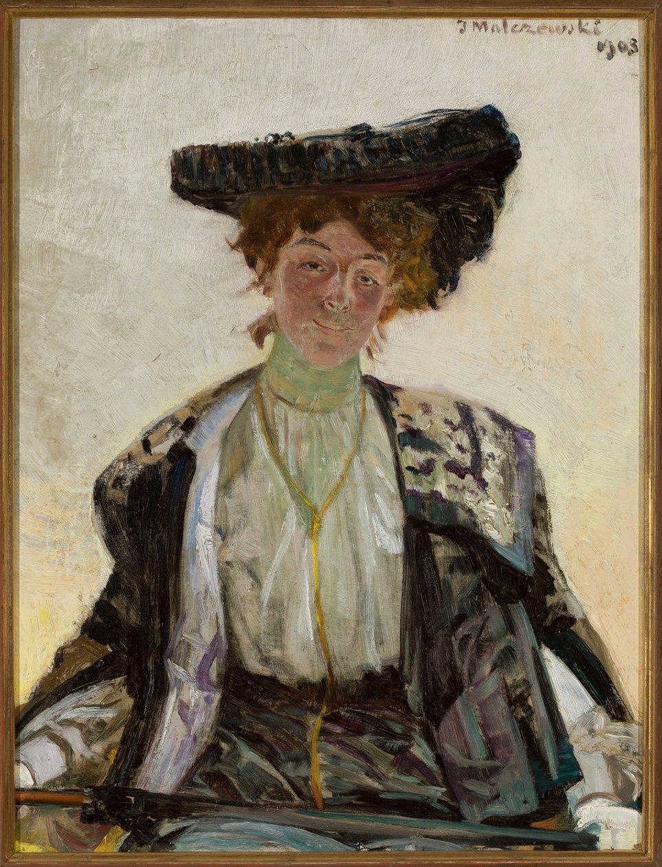 Retrato da actriz Helena Sulima de Jacek Malczewski