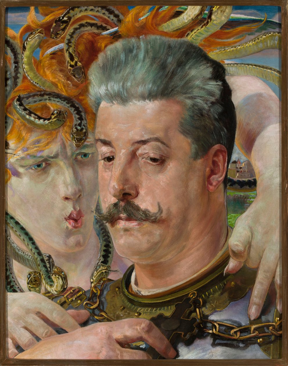 Retrato de Tadeusz Błotnicki com uma medusa de Jacek Malczewski