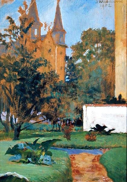 O Jardim da Igreja Carmelita, Cracóvia de Jacek Malczewski