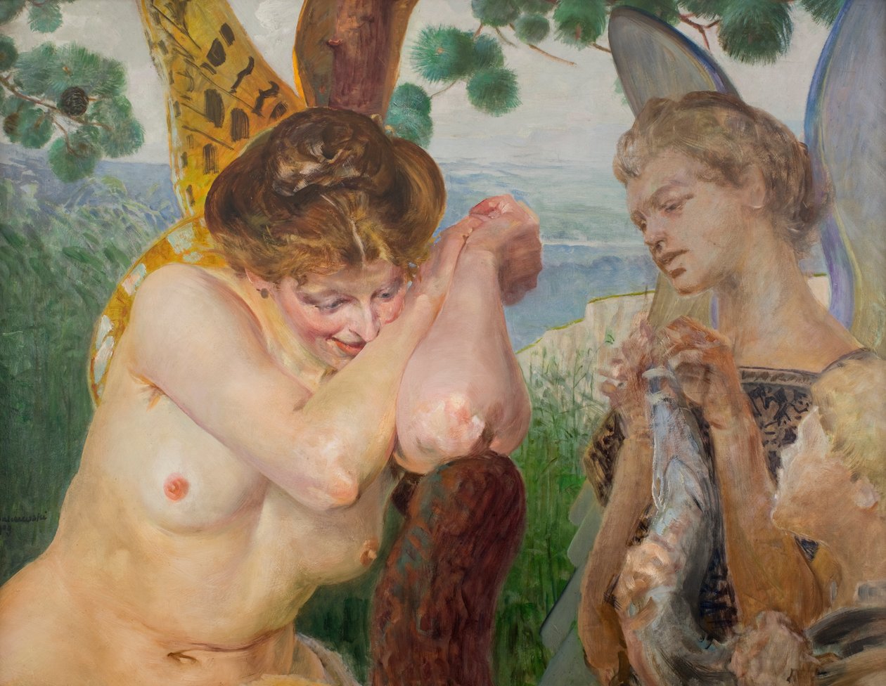 Tobias com uma harpia de Jacek Malczewski
