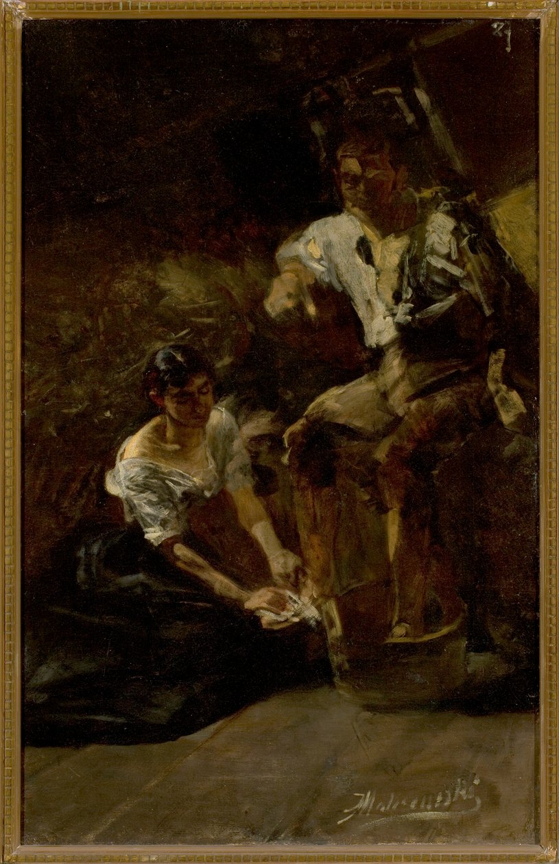 Lavagem dos pés (cena siberiana) de Jacek Malczewski
