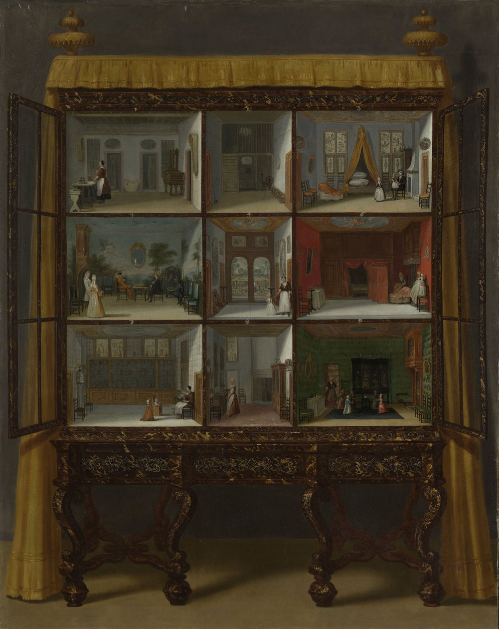 Dollshouse de Petronella Oortman, c.1710 óleo sobre tela de Jacob Appel