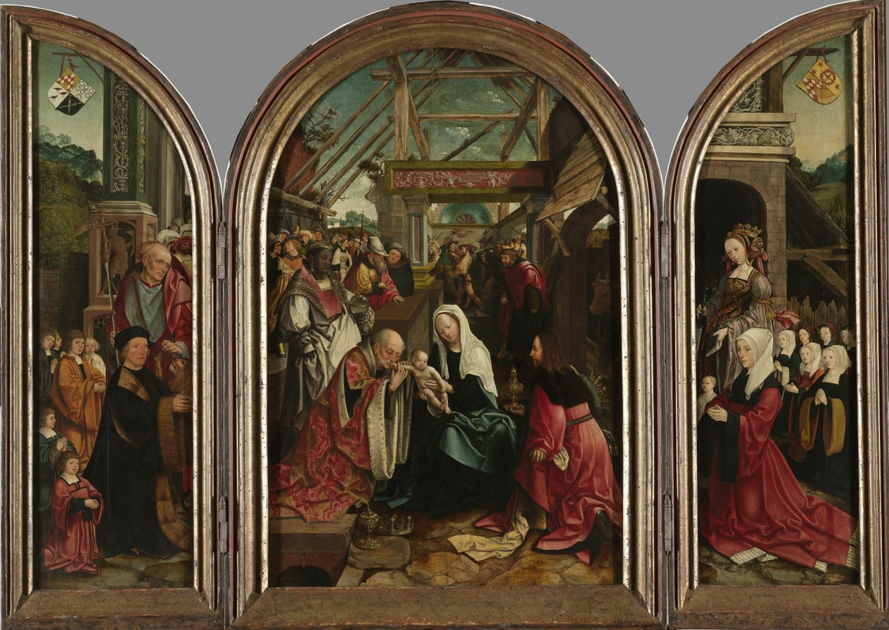 A Adoração dos Magos, 1517 de Jacob Cornelisz van Oostsanen