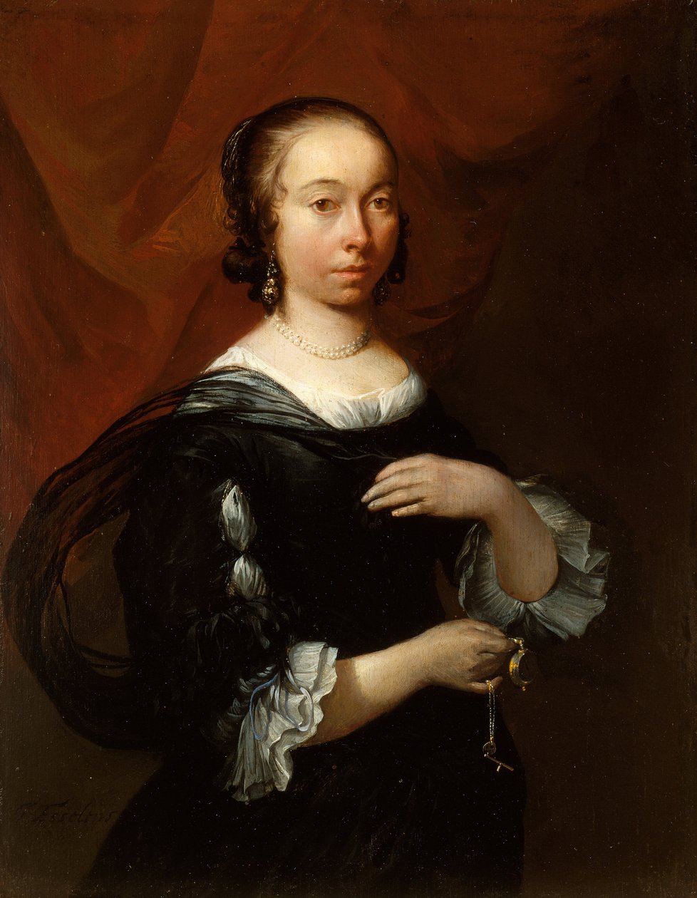 Retrato de uma senhora, c.1665-70 de Jacob Esselens
