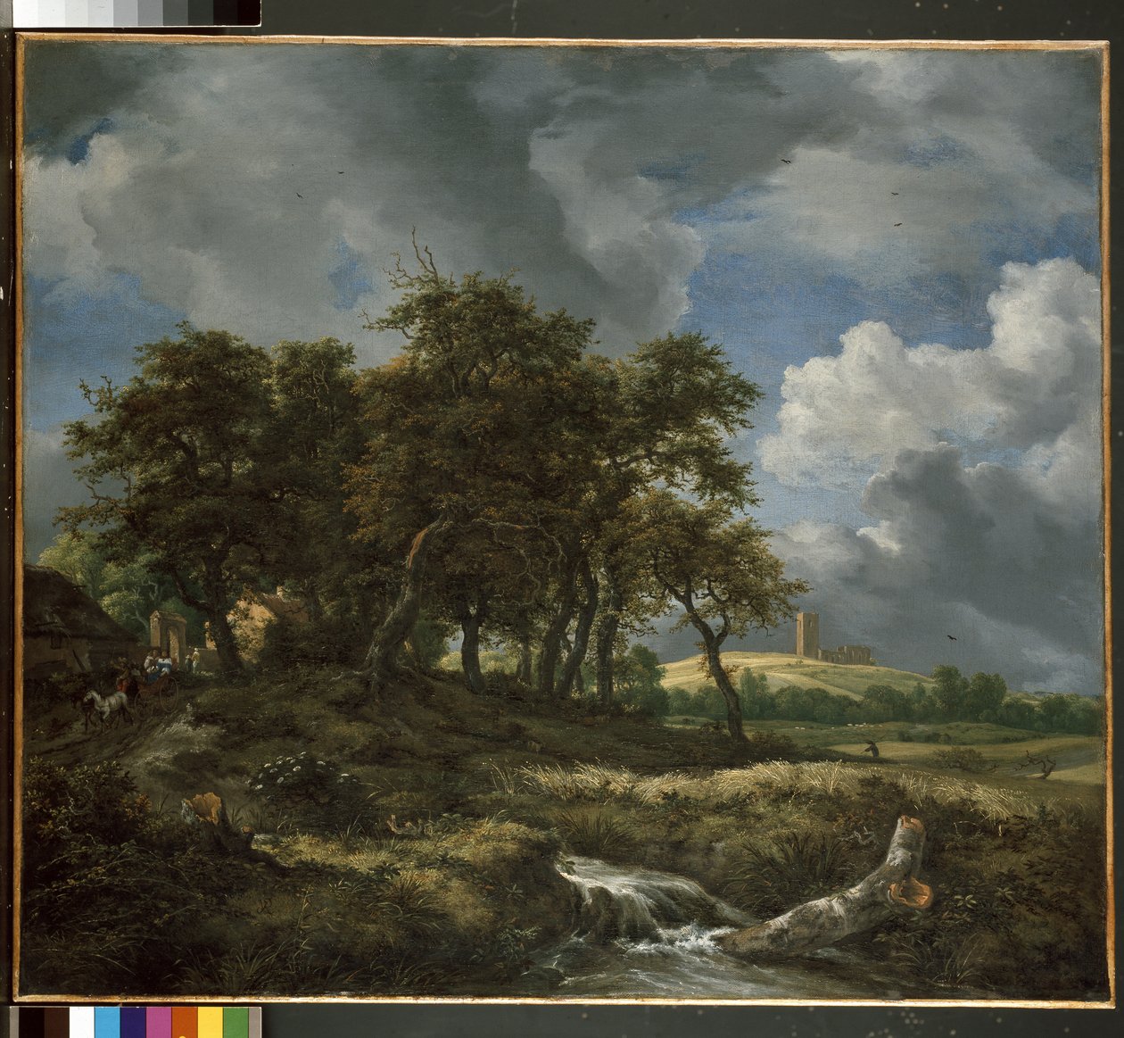 Paisagem, perto, Muiderberg, cedo, 1650s de Jacob van Ruisdael