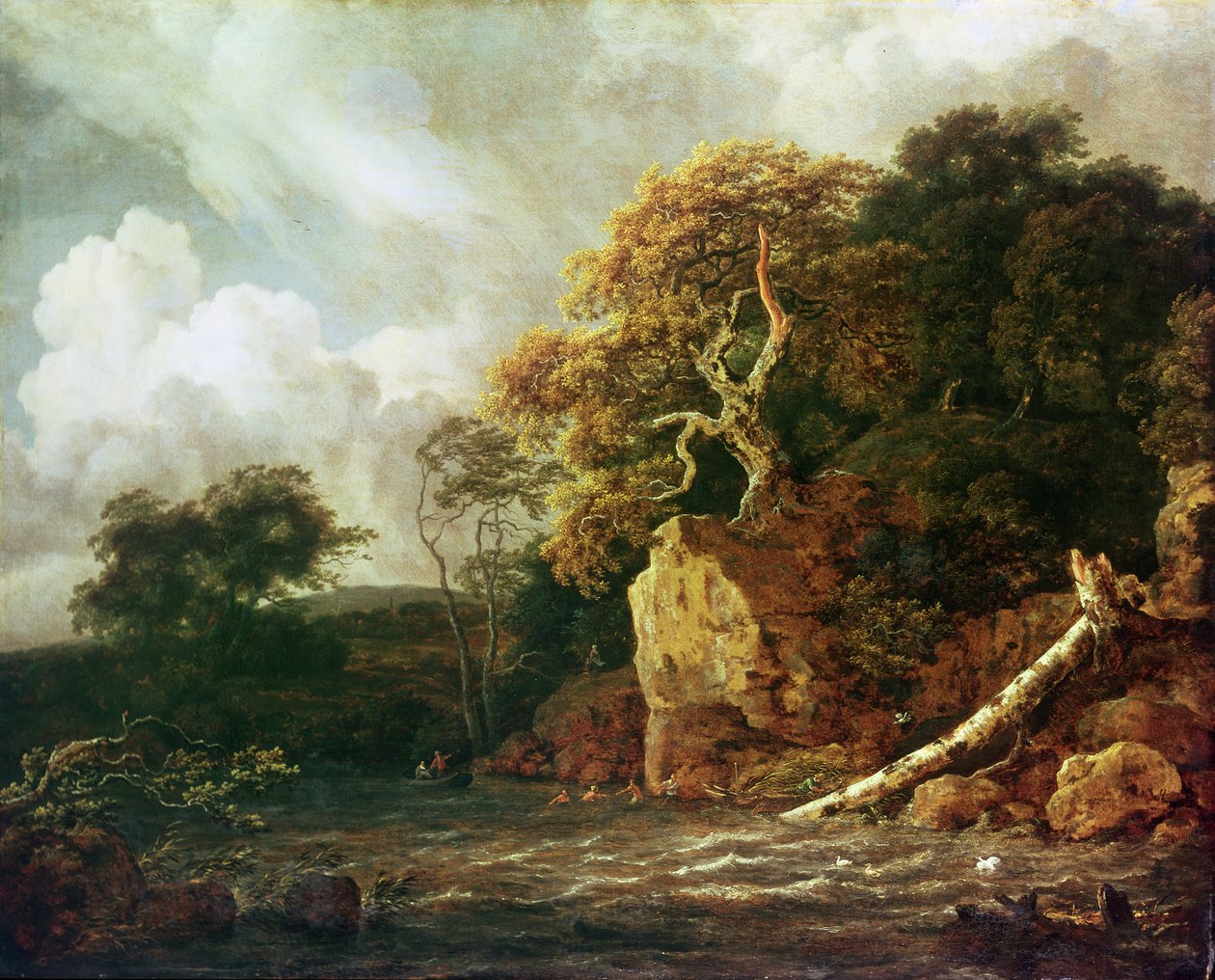 Paisagem com um rio de Jacob van Ruisdael
